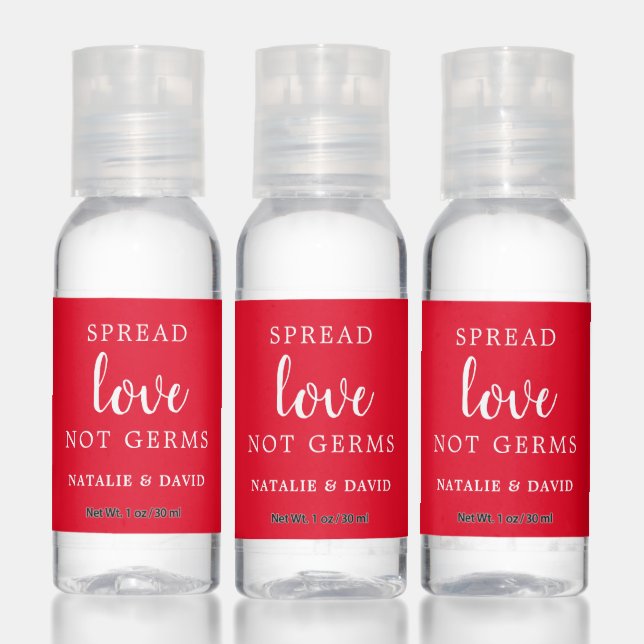Red Spread Love Not Germs Hand Sanitizer (Set)