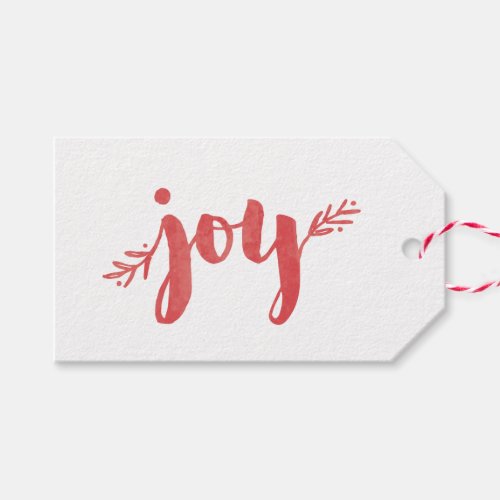 Red Sprigs of Joy Christmas Gift Tag