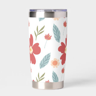 Red Spring Floral Insulated Tumbler
