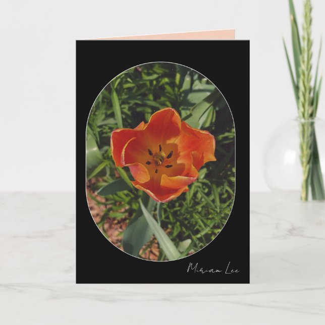 red spring flower  card (Front)