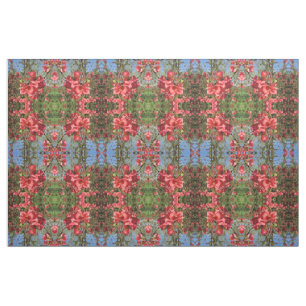 red spring flower Fabric, colorful house textile Fabric