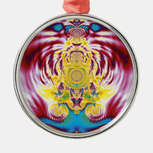 Red Spring Metal Ornament