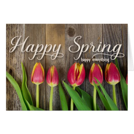 red spring tulips cards (Front Horizontal)