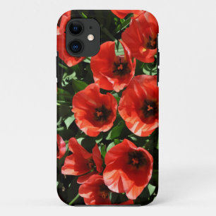 Red spring tulips iPhone 11 case