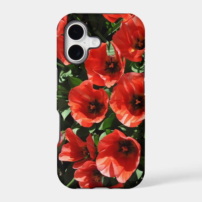 Red spring tulips iphone case (Back)