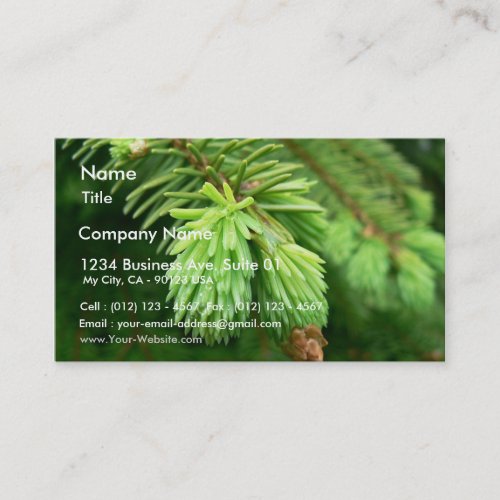 Red Spruce Sprouts Business Card Template