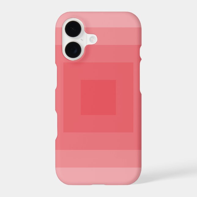 Red Square Geometric Iphone Case (Back)