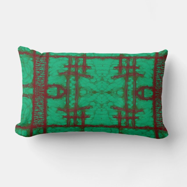 Red Square Lumbar Pillow (Front)