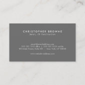 Red Square Monogram Construction, Electrical Business Card (Back)