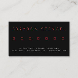 RED SQUARES Professional Business Card
