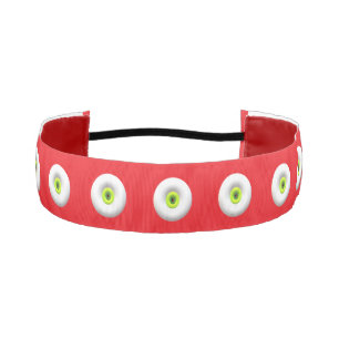 Red Squares with white donut shapes graphic art Athletic Headband