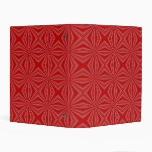 Red Squiggly Squares Fractal Mini Binder