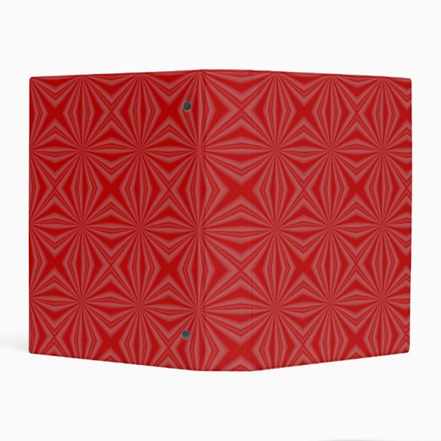Red Squiggly Squares Fractal Mini Binder (Background)