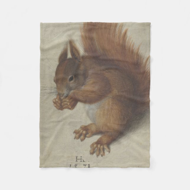 Red Squirrel (by Hans Hoffmann) Fleece Blanket (Front)