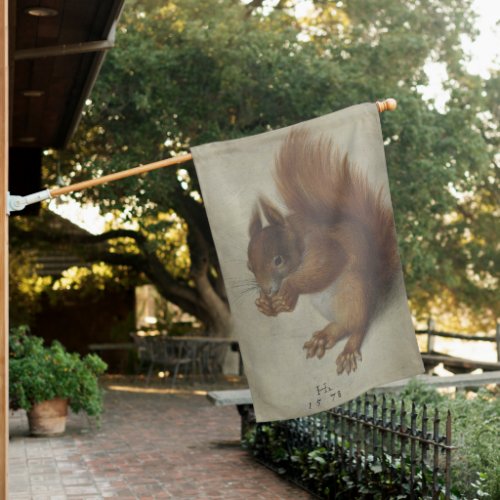 Red Squirrel by Hans Hoffmann House Flag