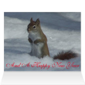 Red Squirrel Christmas Greeting Card (Inside Horizontal (Top))