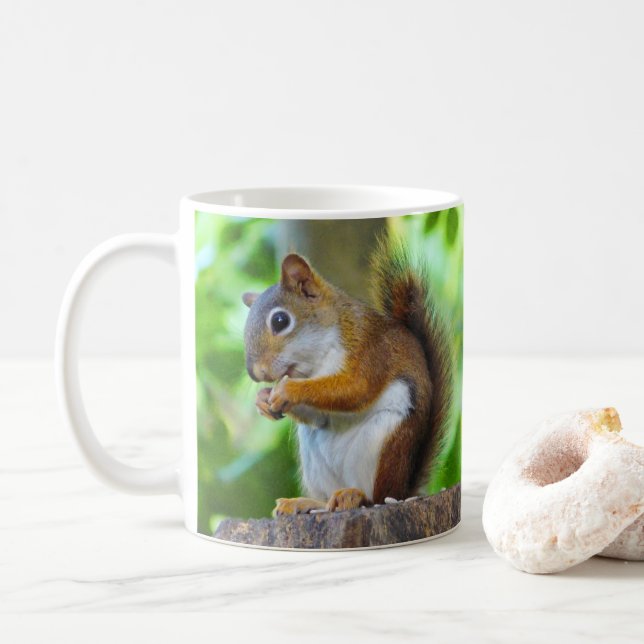 Red Squirrel Coffee Mug (With Donut)