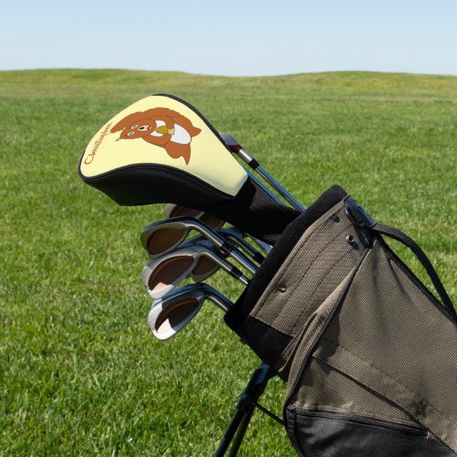 Red Squirrel Design Golf Head Cover (In Situ)