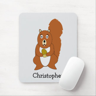 Red Squirrel Design Mouse Pad