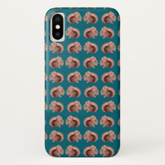 Red Squirrel Frenzy iPhone X Case