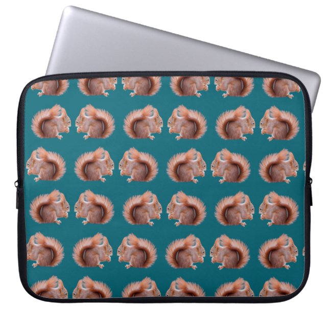 Red Squirrel Frenzy Laptop Sleeve (Front)