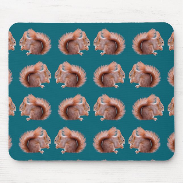 Red Squirrel Frenzy Mousemat Mouse Pad (Front)