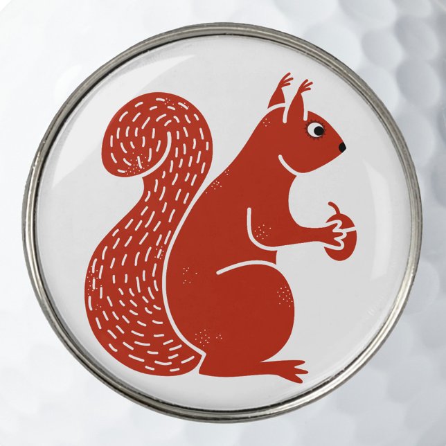 Red Squirrel Golf Ball Marker (Red squirrel golf ball marker)