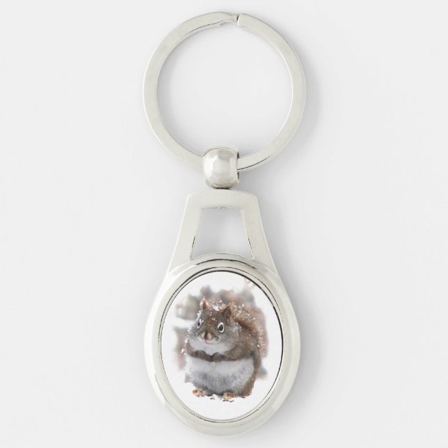 Red Squirrel Keychain (Front)