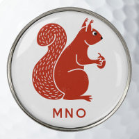 Red Squirrel Monogram Personalized