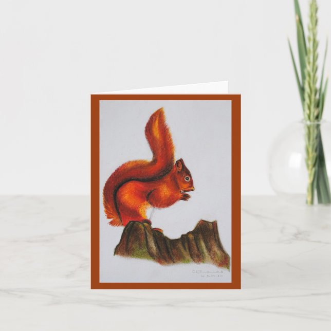 Red Squirrel Note card (Front)