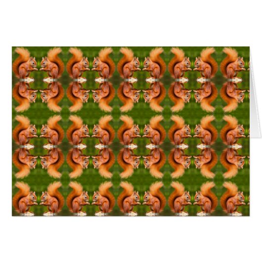 Red Squirrel Pattern Cards (Front Horizontal)