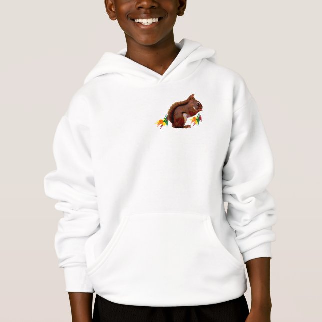 Red Squirrel Reader Hoodie (Front)