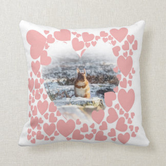 red squirrel wildlife photograph cushion