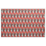 Red St Nicholas Krampus Fabric