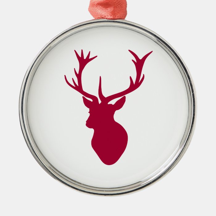 red stag head christmas or stag party metal ornament zazzle red stag head christmas or stag party metal ornament zazzle