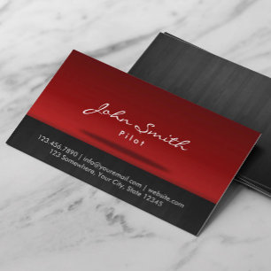 Red Stage Pilot/Aviator Business Card