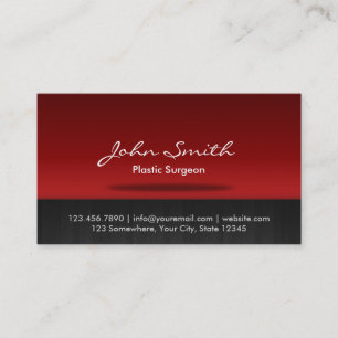 Red Stage Plastic Surgeon Business Card