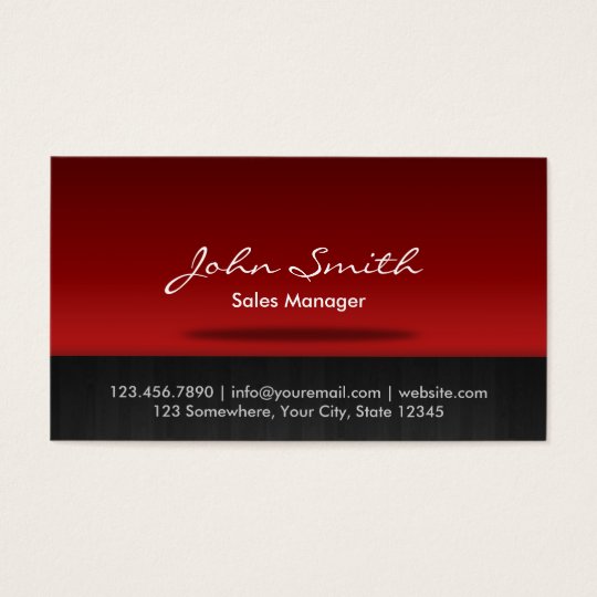 S Representative Business Cards Templates Zazzle Red Stage S Manager Business Card