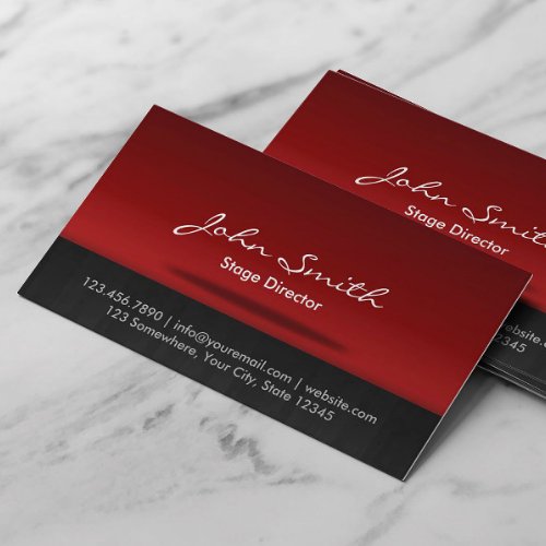 Red Stage Stage Director Business Card