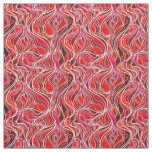 Red Stained Glass Abstract Fabric