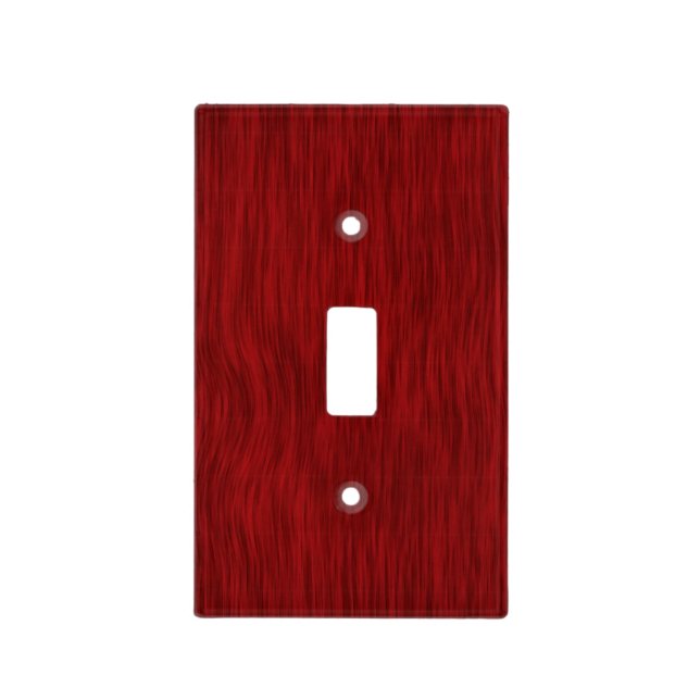 Red Stained Rough Wood Texture Background Light Switch Cover (Front)