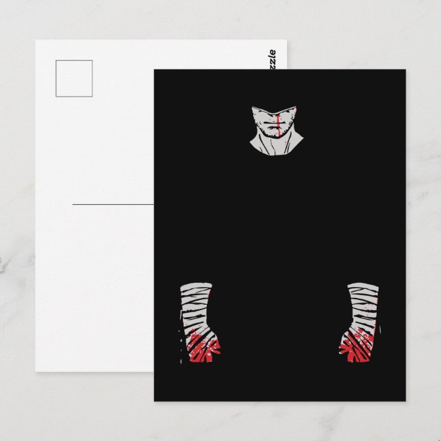 Red-Stained Warrior of Shadows Postcard (Front/Back)