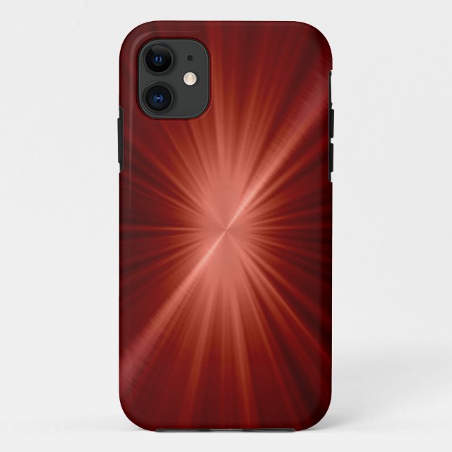 Red Stainless Steel Metal Look Case-Mate iPhone Case (Back)