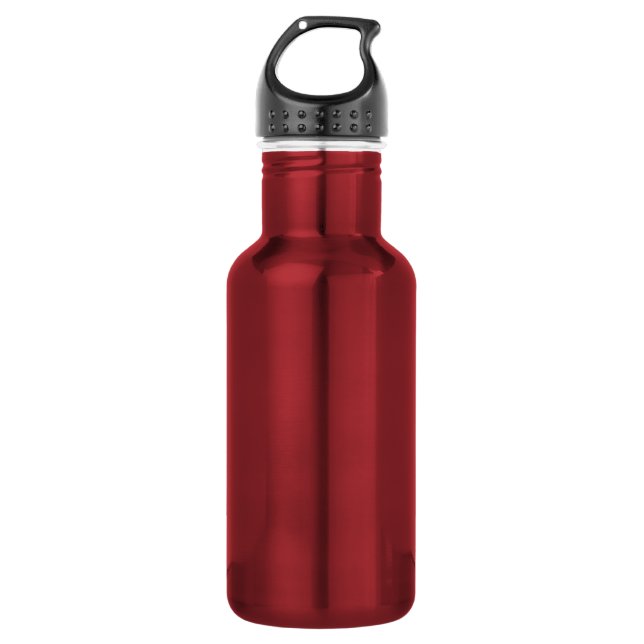 Red Stainless Steel Water Bottle Personalized (Front)