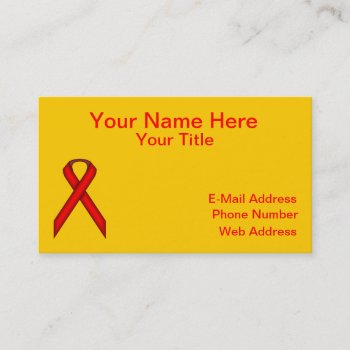 Red Standard Ribbon By Kenneth Yoncich Business Card by KennethYoncich at Zazzle