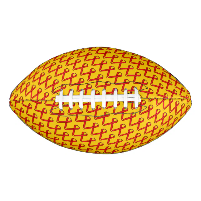 Red Standard Ribbon by Kenneth Yoncich Football (Front)