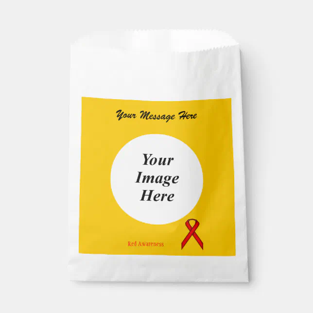 Red Standard Ribbon Template by Kenneth Yoncich Favor Bag (Front)