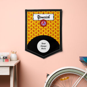 Red Standard Ribbon (v) by Kenneth Yoncich Pennant