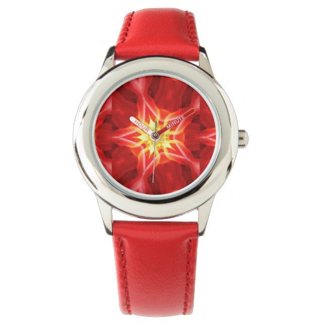 red star abstract girly watch (Front)