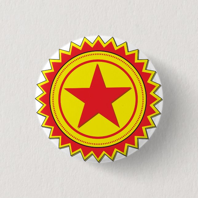 Red Star badge Button (Front)
